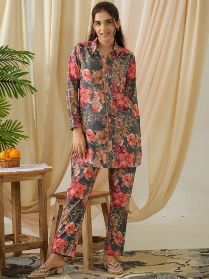 Dhiyona IE Printed Shirt & Trousers