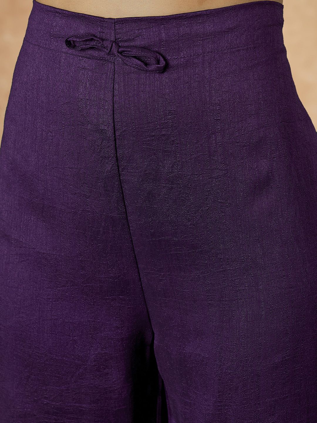 Dhiyona SN Women's Purple V- Neck Empire A-Line Kurta & Trousers With Dupatta