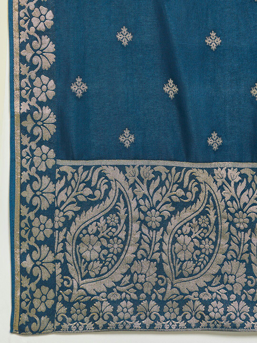 Dhiyona SO Women's Printed Beads And Stones Kurta With Trousers & Dupatta