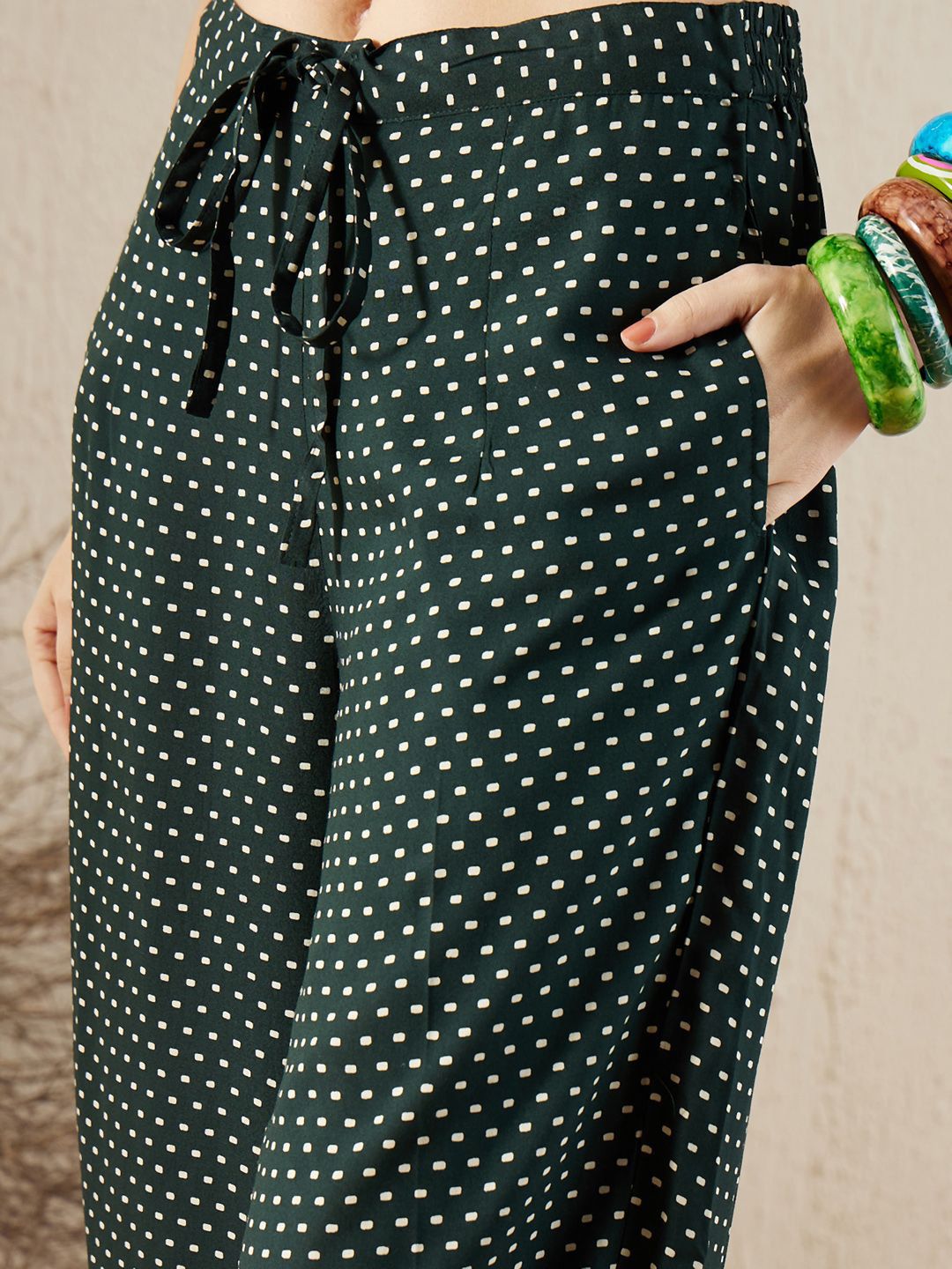 Floral Printed Sequinned Shirt Collar A-Line Kurta with Salwar