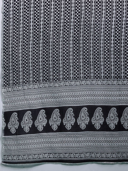 Dhiyona IE Geometric Printed Pure Cotton Kurta with Trousers & Dupatta
