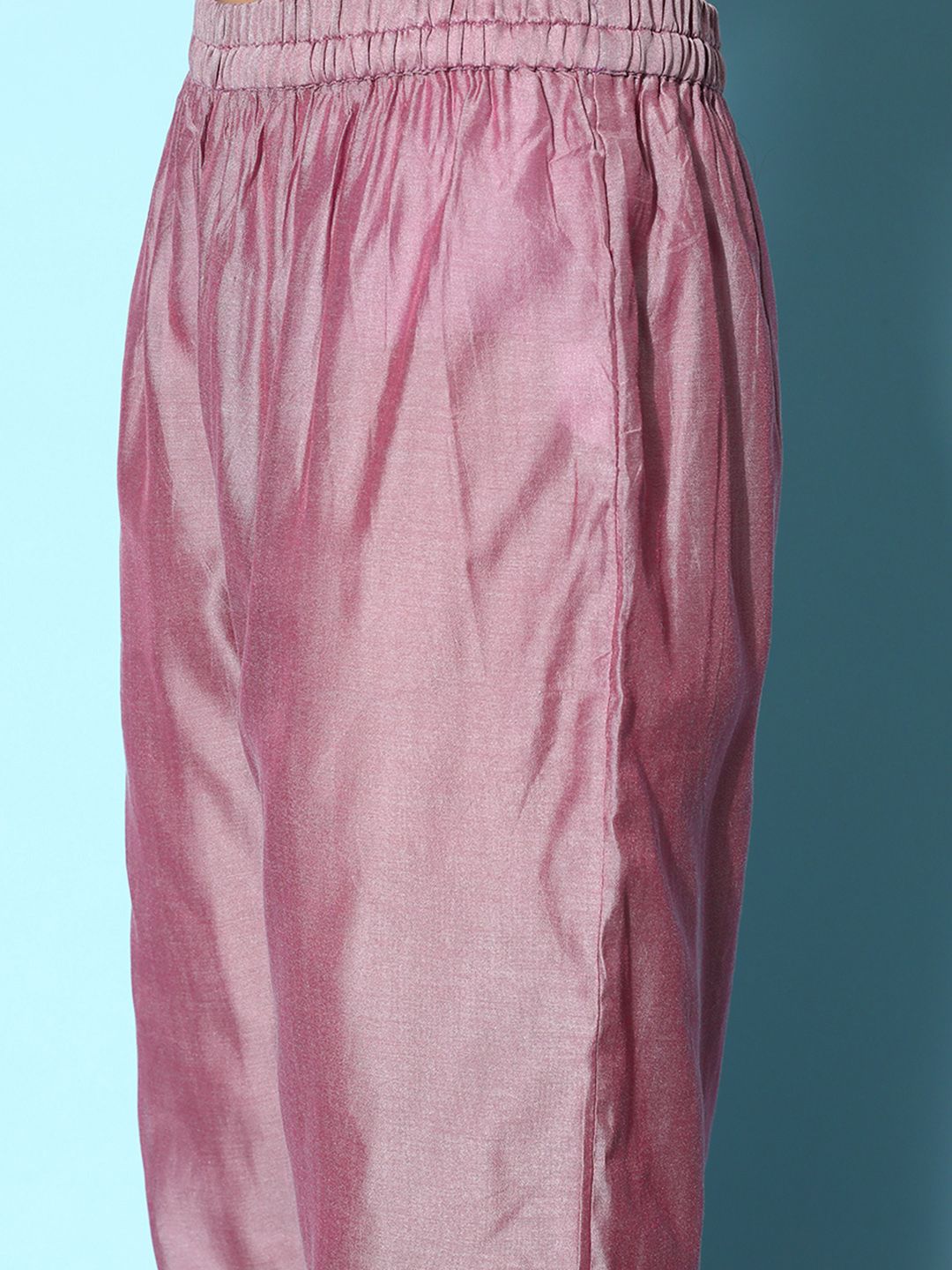 Dhiyona VA Women's Woven Design Chanderi Silk Hyper Texture Kurta Set