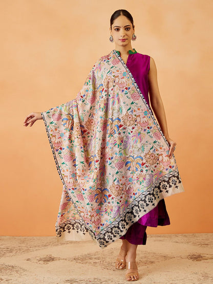 Dhiyona PA Women Floral Embroidered Shawl
