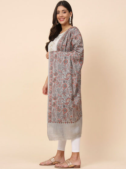 Dhiyona PA Floral Embroidered Woolen Shawl