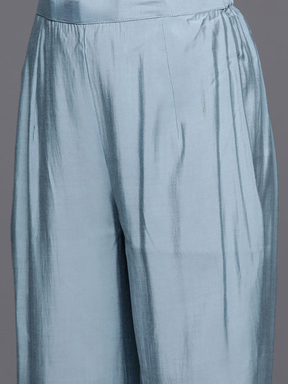 Dhiyona IE Women Floral Embroidered Regular Sequinned Kurta with Trousers & With Dupatta