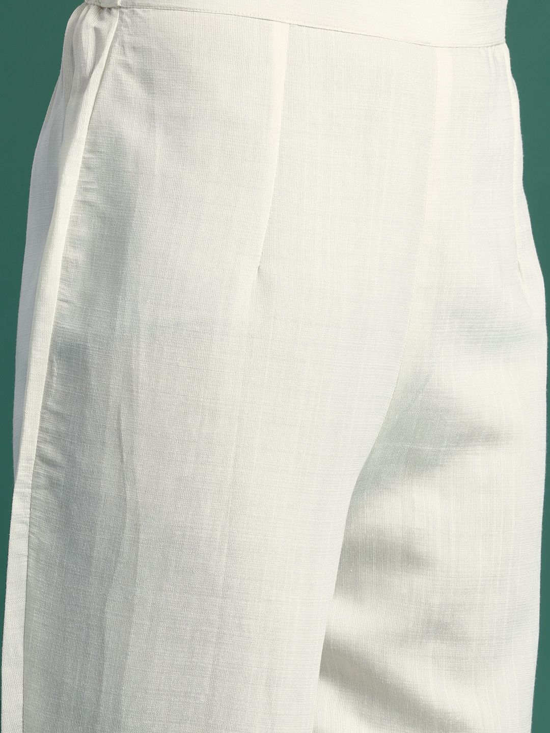 Floral Embroidered Thread Work Kurta with Trousers & With Dupatta