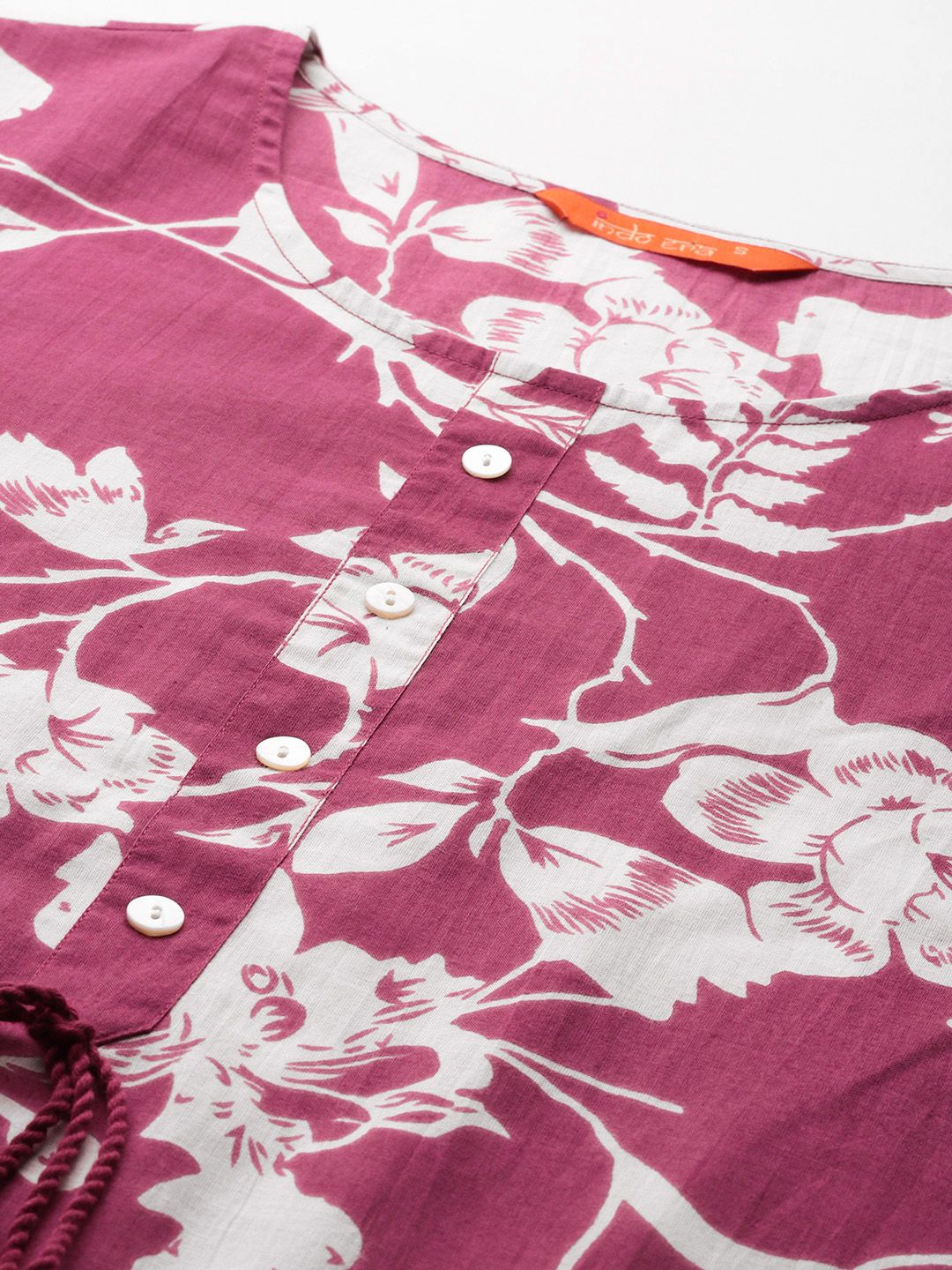 Dhiyona IE Floral Printed Pure Cotton Kurta
