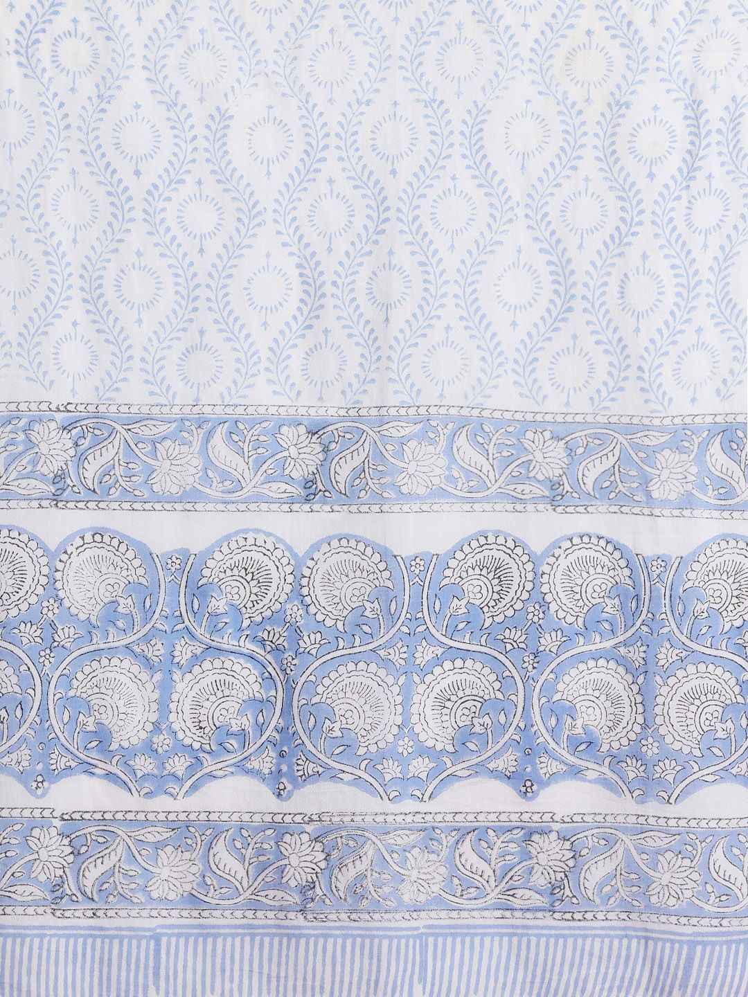 Floral Printed Pure Cotton Kurta with Trousers & With Dupatta