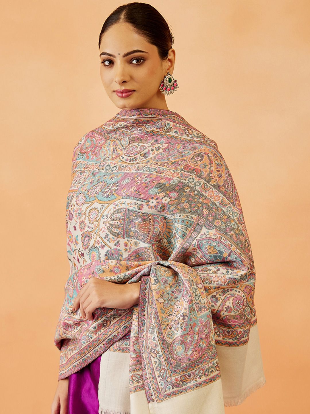 Dhiyona PA Women Paisley Woven Design Shawl