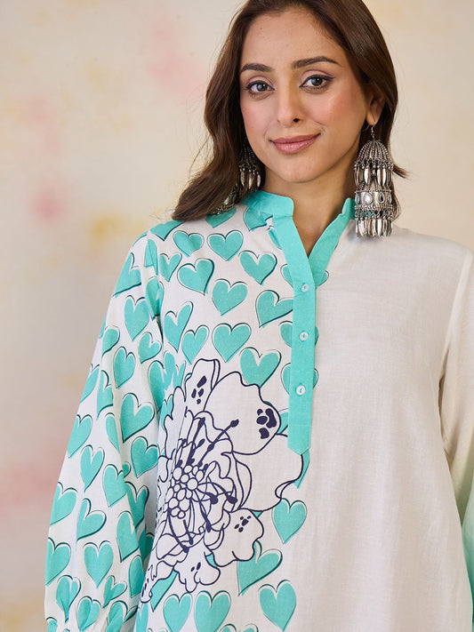 Dhiyona IE Women Ethnic Motifs Printed Floral Kurta