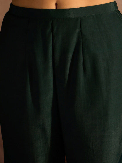 Ethnic Motifs Embroidered Regular Thread Work Straight Kurta Set