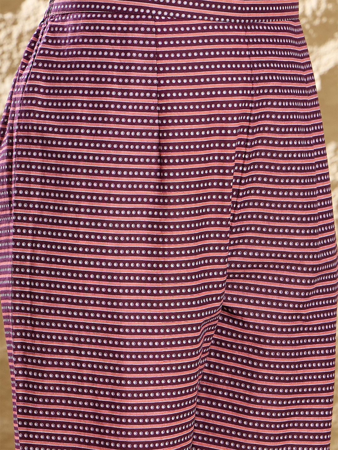 Floral Printed Pure Cotton V-Neck Straight Kurta With Trousers And Dupatta