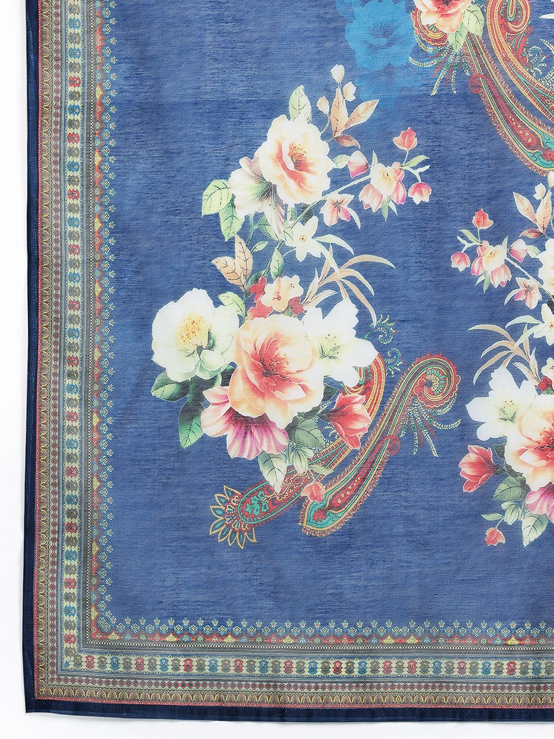 Ethnic Motifs Yoke Design Zari Kurta with Trousers & With Dupatta