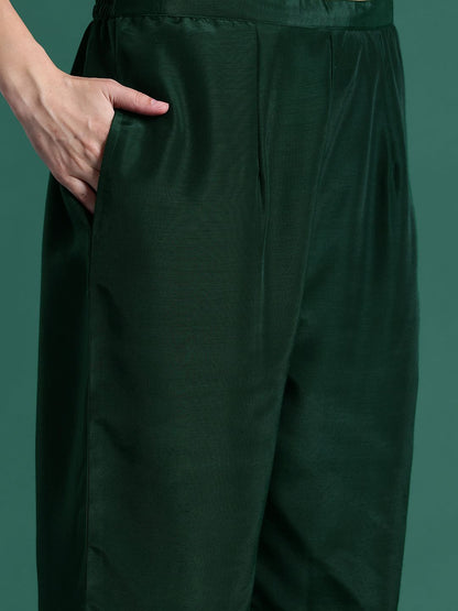 Ethnic Motifs Embroidered Kurta with Trousers & Dupatta