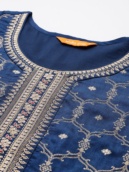 Floral Embroidered Regular Kurta with Trousers & Dupatta