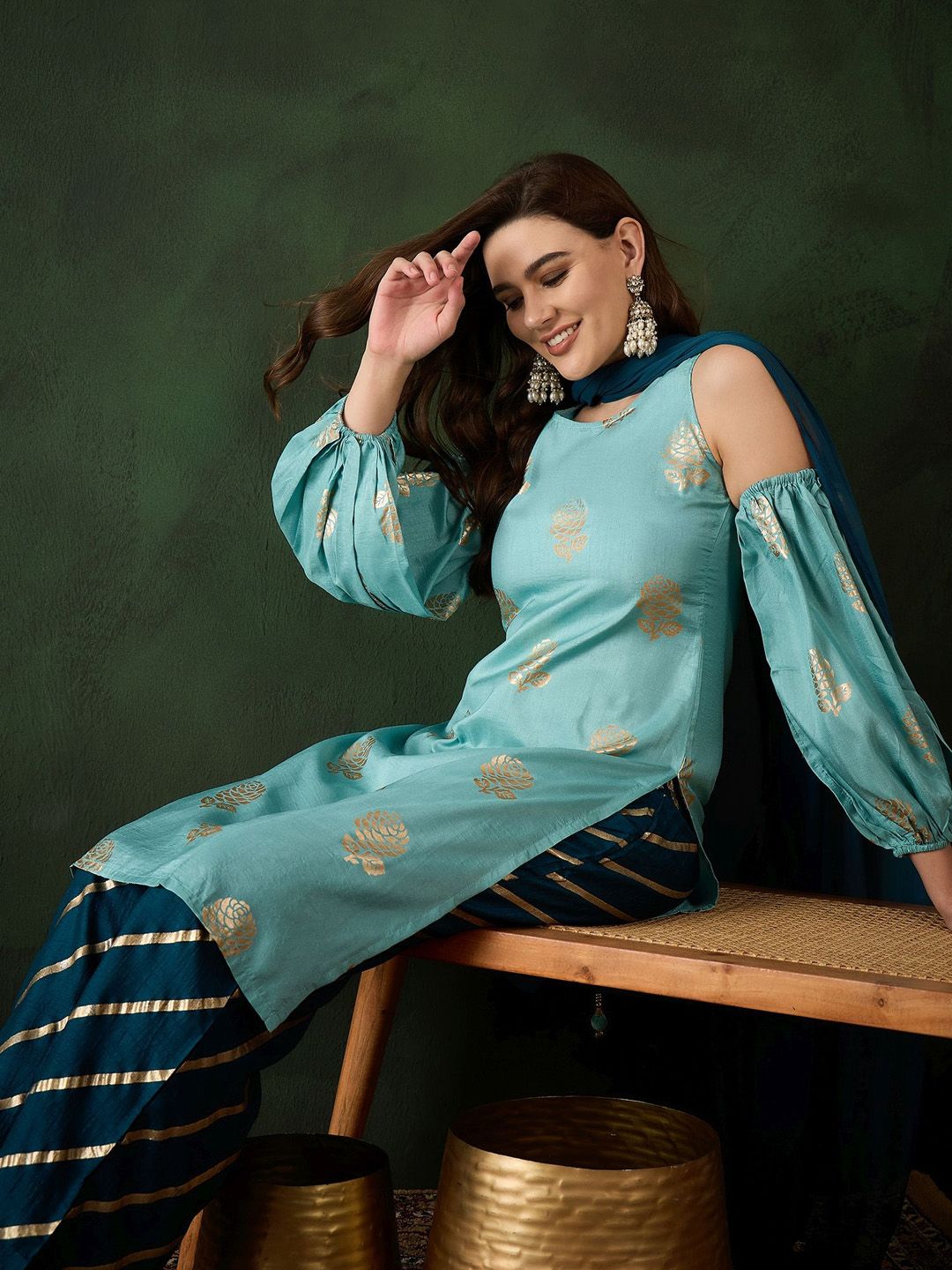 Dhiyona SN Women's Printed Straight Kurta Set