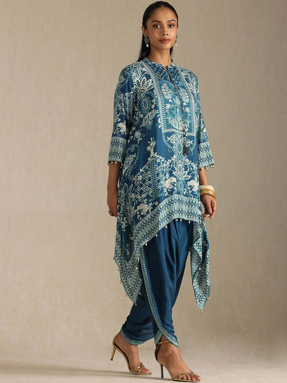 Dhiyona SO Women's Women Ethnic Motifs Printed Kurta with Trousers