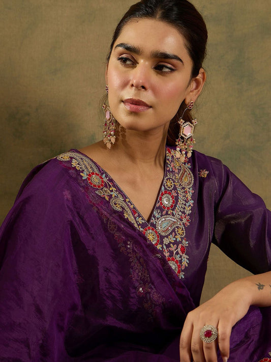 Dhiyona IE Ethnic Motifs Embroidered Kurta With Trousers & Dupatta