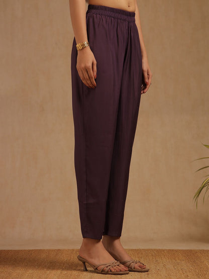 Dhiyona SO Women's Floral Embroidered Sequinned Straight Kurta With Trousers & Dupatta