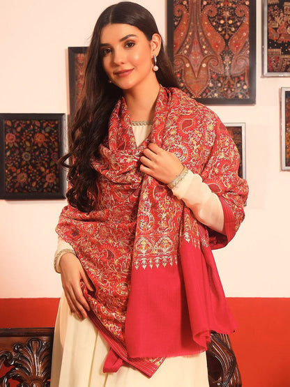 Dhiyona PA Paisley Embroidered Zari Shawl