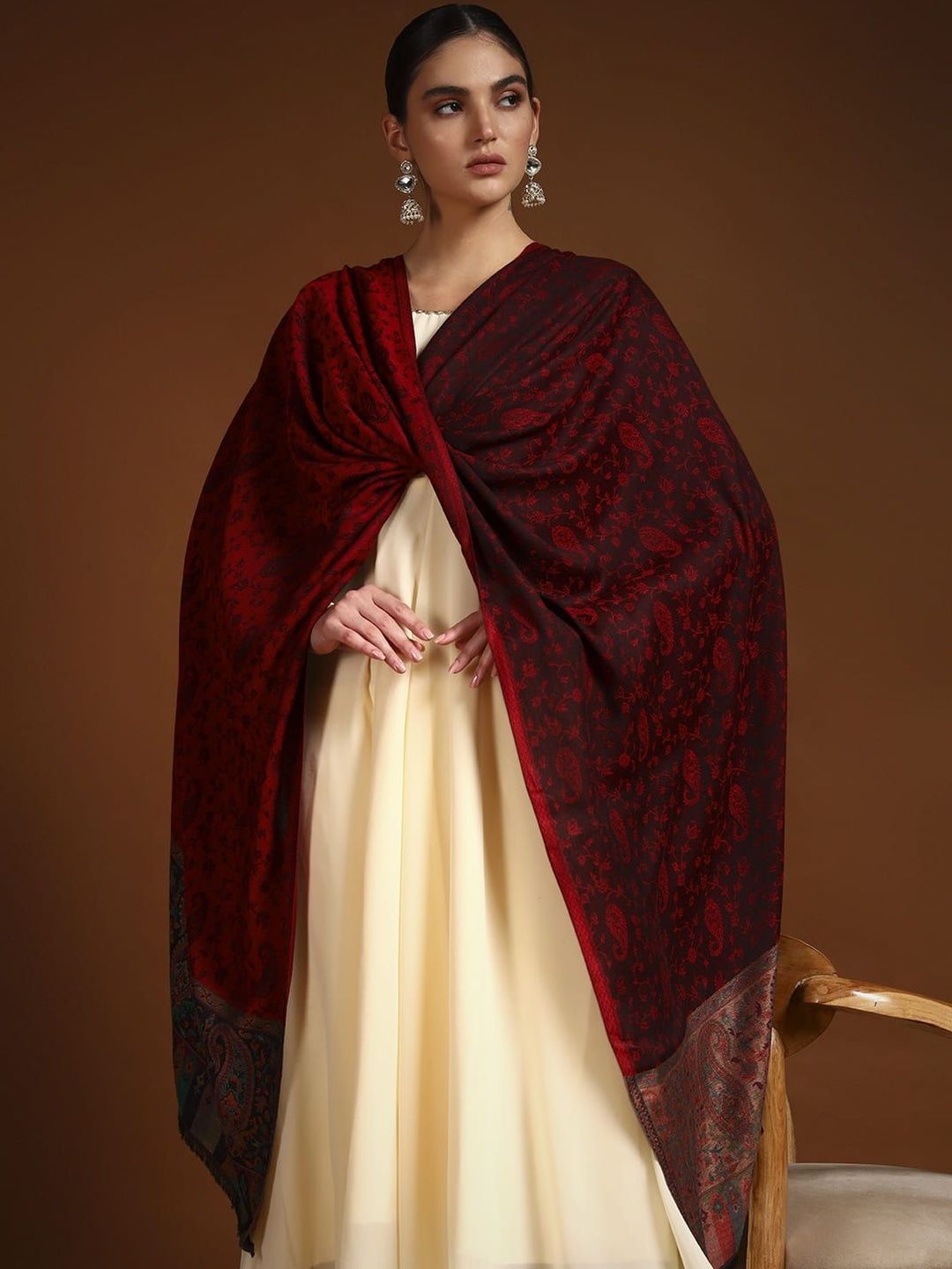 Dhiyona PA Women Abstract Woven Design Shawl