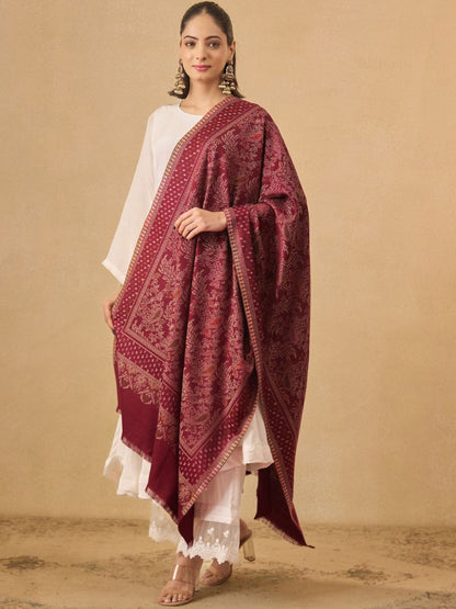 Dhiyona PA Floral Printed Woollen Acrylic Shawl