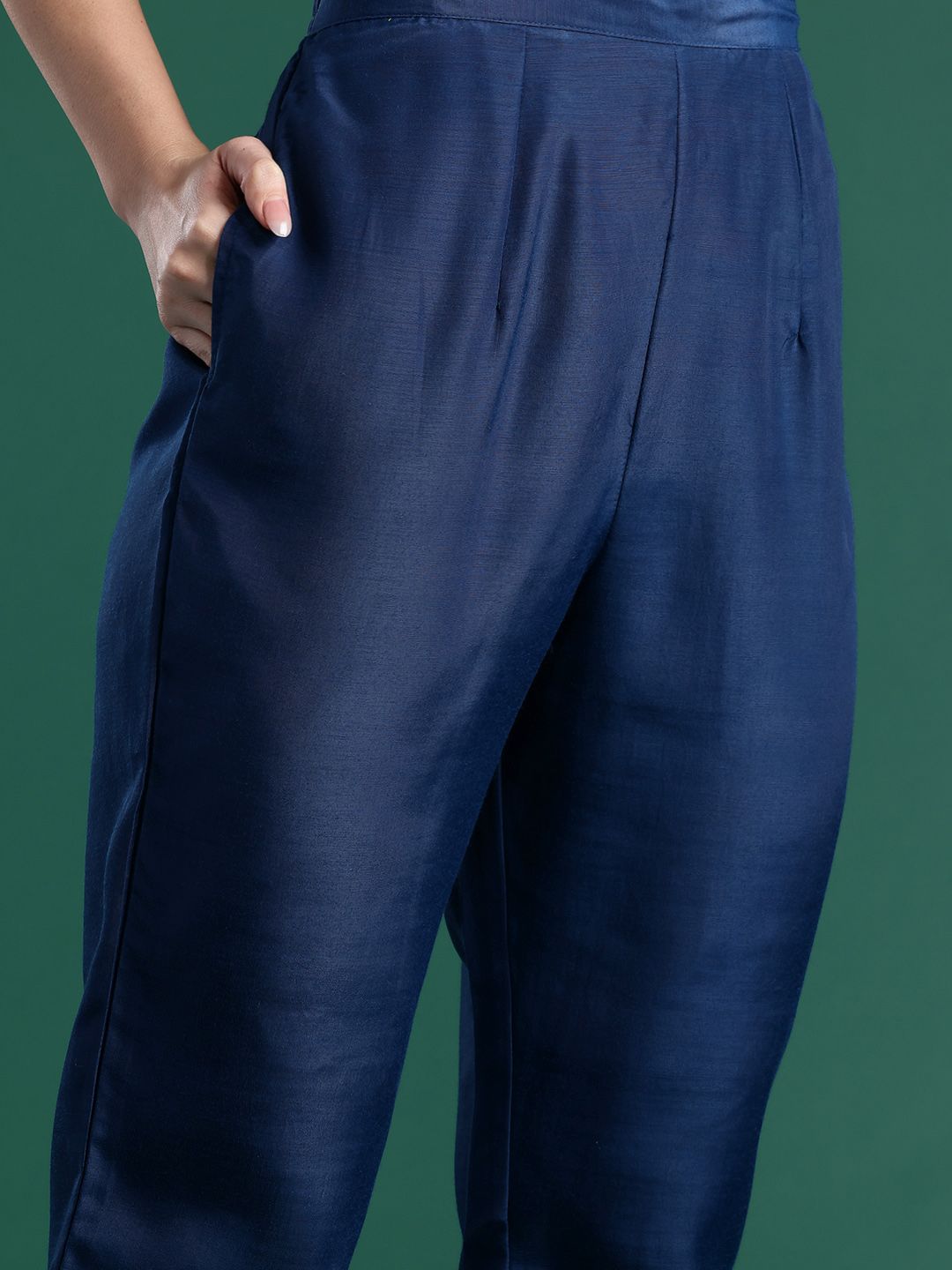 Floral Embroidered Regular Kurta with Trousers & Dupatta