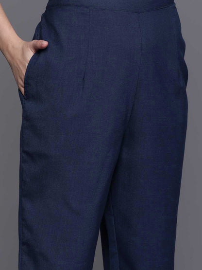 Dhiyona IE Women Ethnic Motifs Printed Pure Cotton Kurta with Trousers & With Dupatta