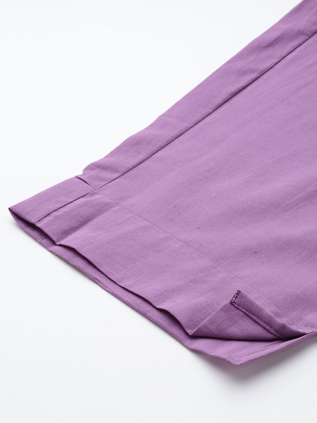 Floral Embroidered Thread Work Pure Cotton Kurta with Trousers