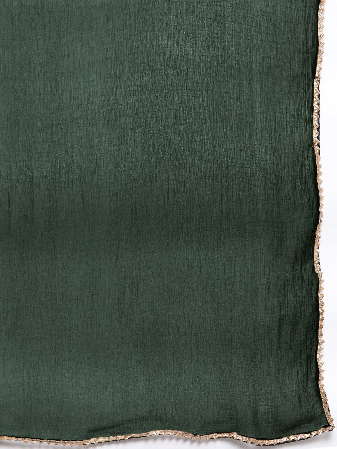 Dhiyona IE Women Green Ethnic Motifs Printed Gotta Patti Kurta with Trousers & With Dupatta