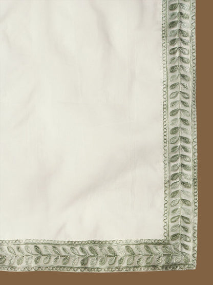 Dhiyona IE Women Floral Embroidered Regular Thread Work Kurta with Trousers & With Dupatta