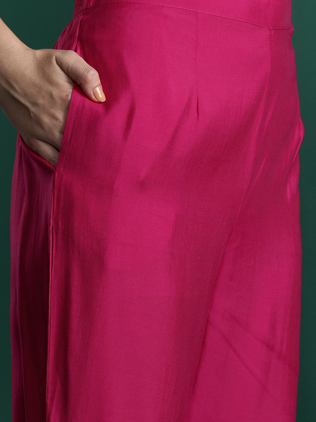 Ethnic Motifs Zari Embroidered Kurta With Trousers & Dupatta