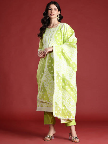 Ethnic Motifs Kurta with Trousers & With Dupatta
