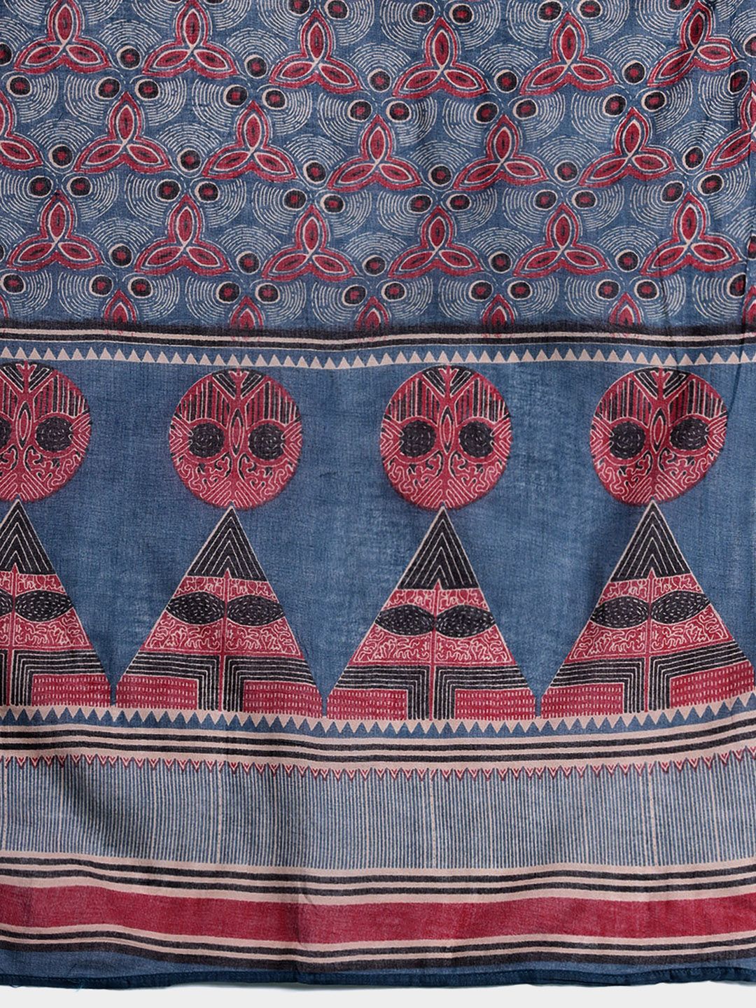 Dhiyona IE Ethnic Motifs Printed Mirror Work Pure Cotton Kurta with Trousers & With Dupatta