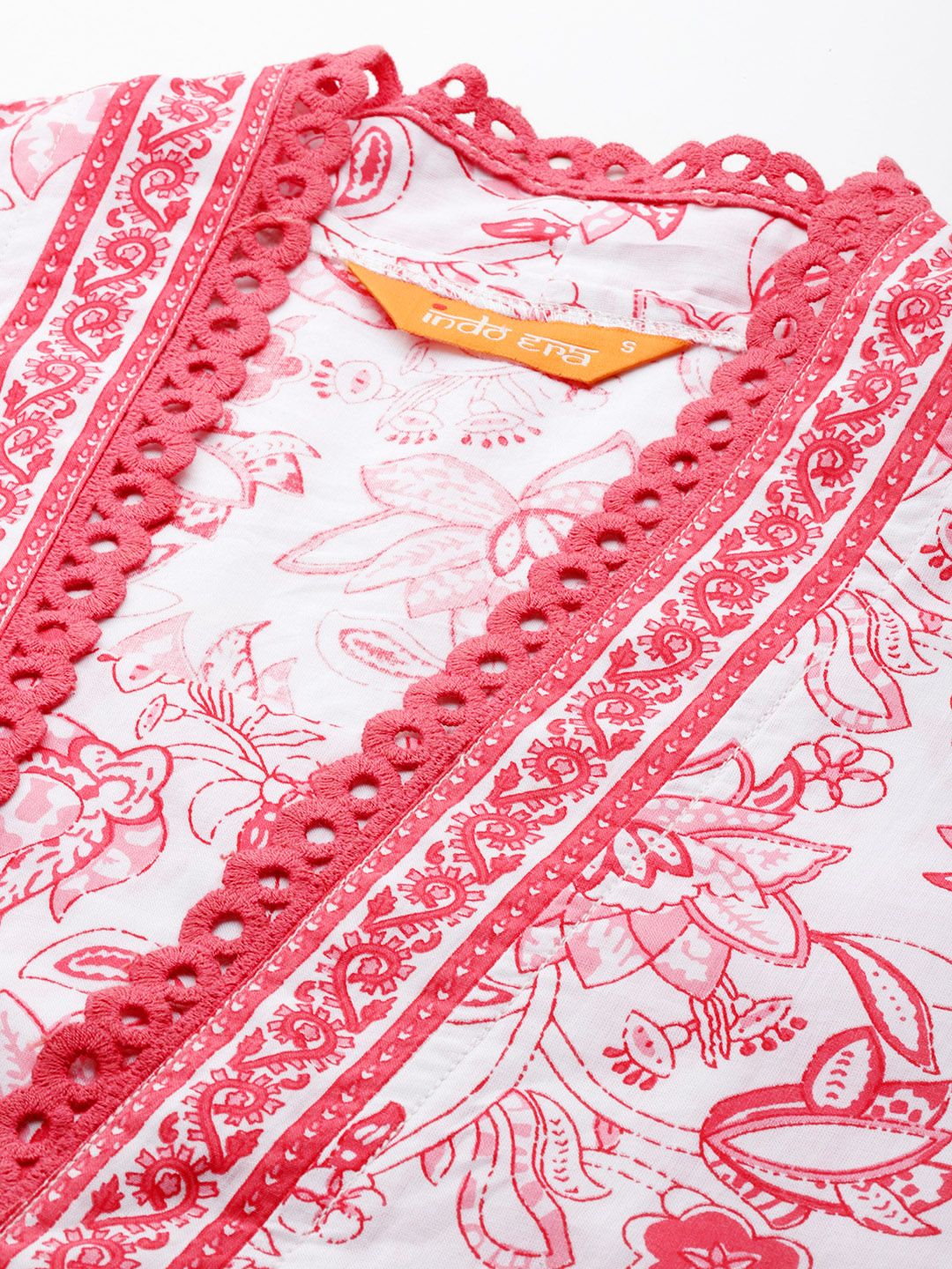 Dhiyona IE Floral Printed Pure Cotton Kurta with Trousers & With Dupatta