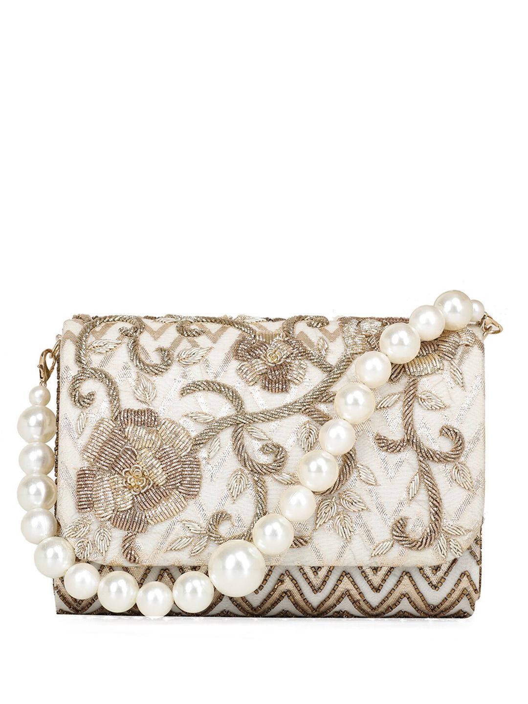 Dhiyona NR Embroidered Foldover Clutch