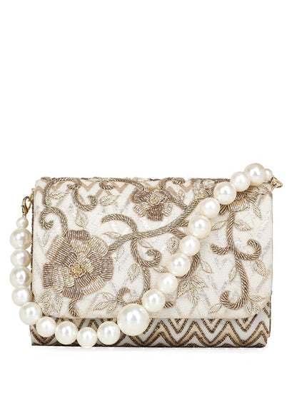 Dhiyona NR Embroidered Foldover Clutch