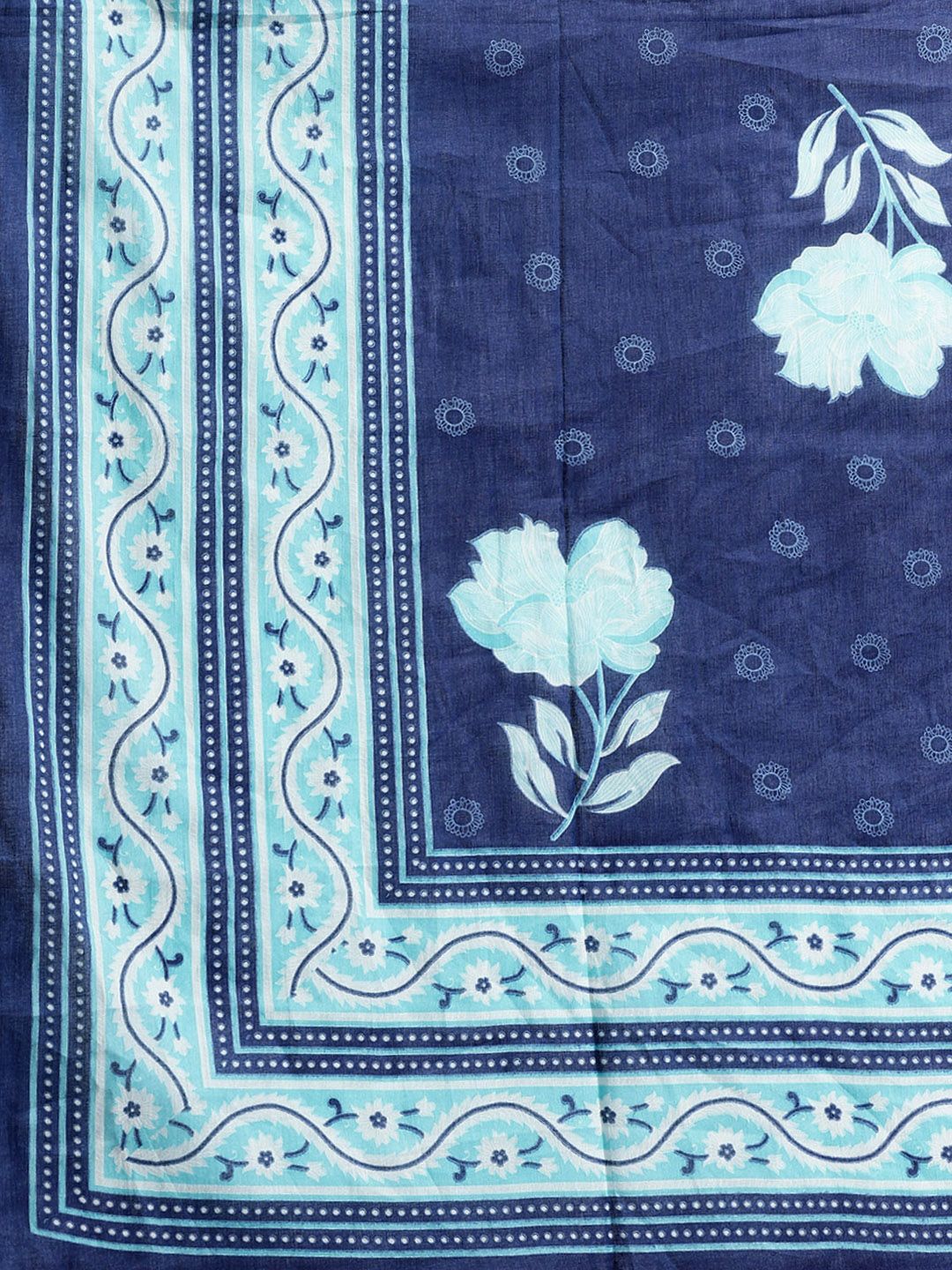 Dhiyona IE Floral Printed Pure Cotton Kurta With Trousers & Dupatta