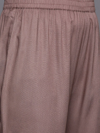 Dhiyona VA Women'sEmbroidered Pleated Anarkali Zari Kurta with Trousers & Dupatta