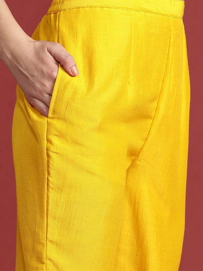 Ethnic Motifs Embroidered Sequinned Kurta With Trousers & Dupatta