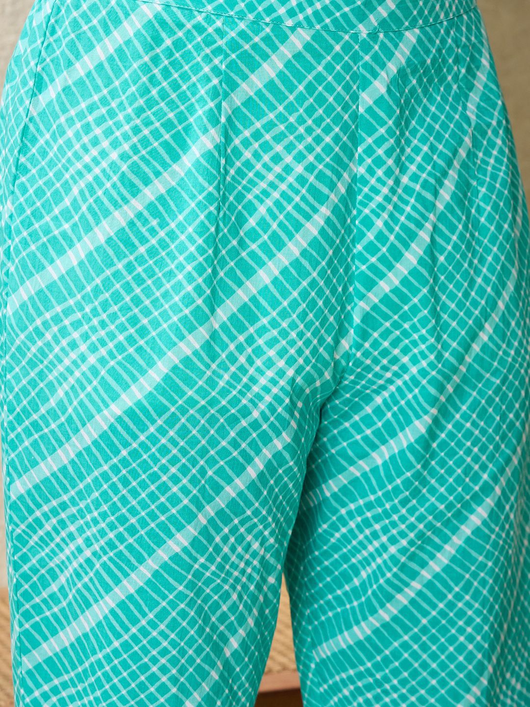 Floral Printed V-Neck Pure Cotton A-Line Kurta With Trousers