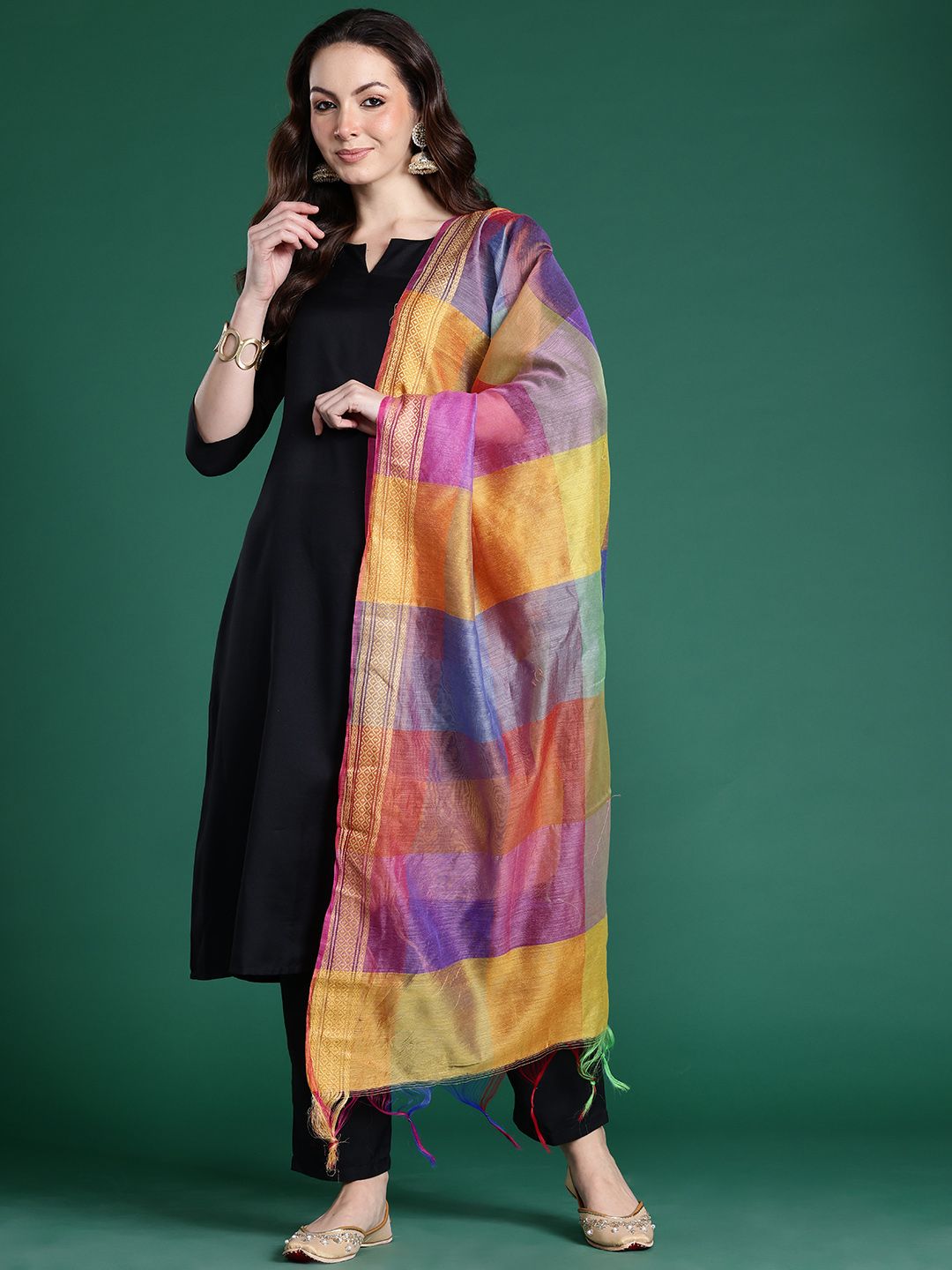 Kurta with Trousers & With Dupatta