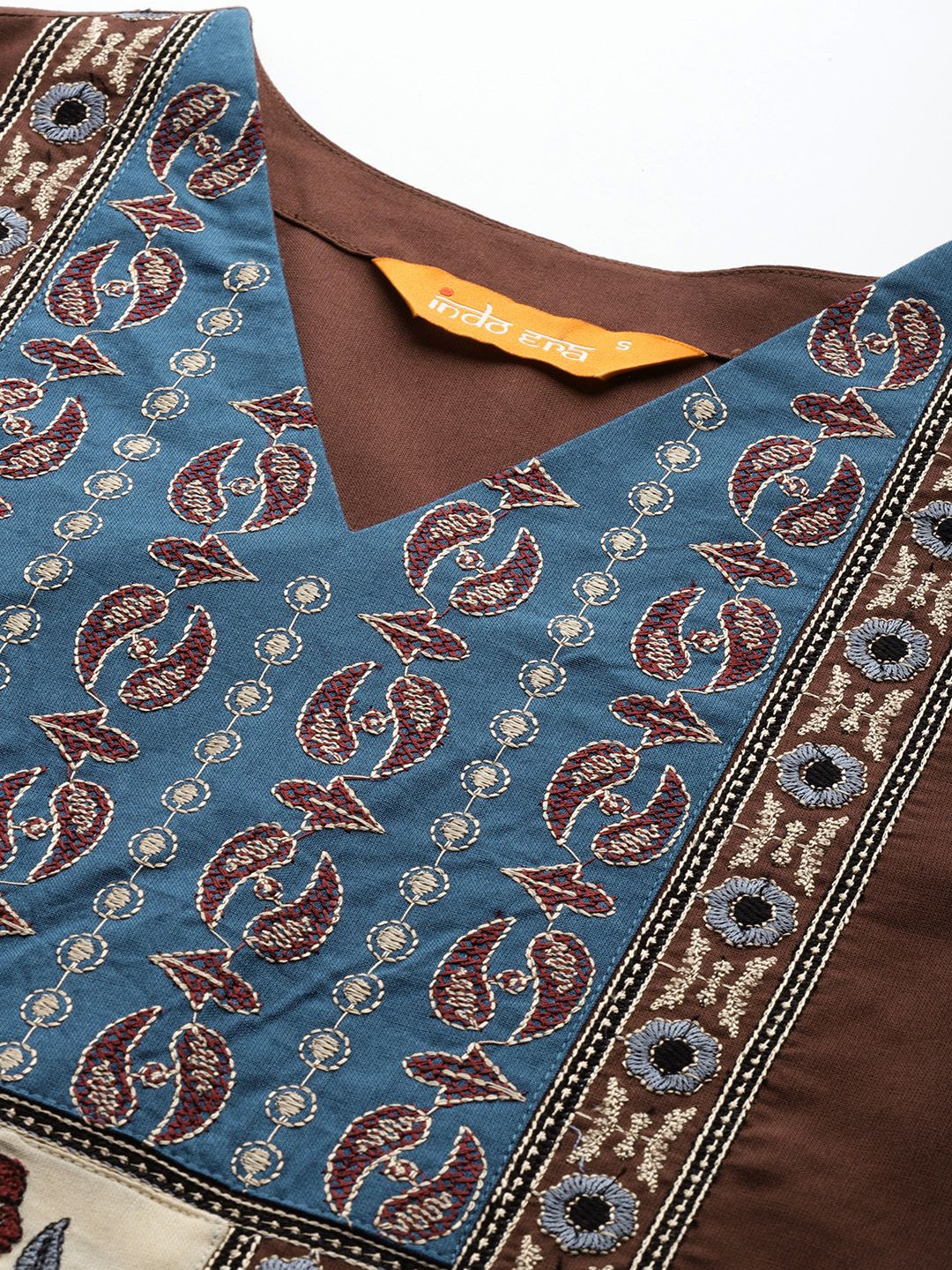 Ethnic Motifs Embroidered Thread Work Kurta with Palazzos & With Dupatta