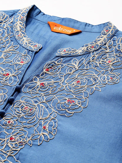Dhiyona IE Ethnic Motifs Embroidered Kurta with Trousers & Dupatta