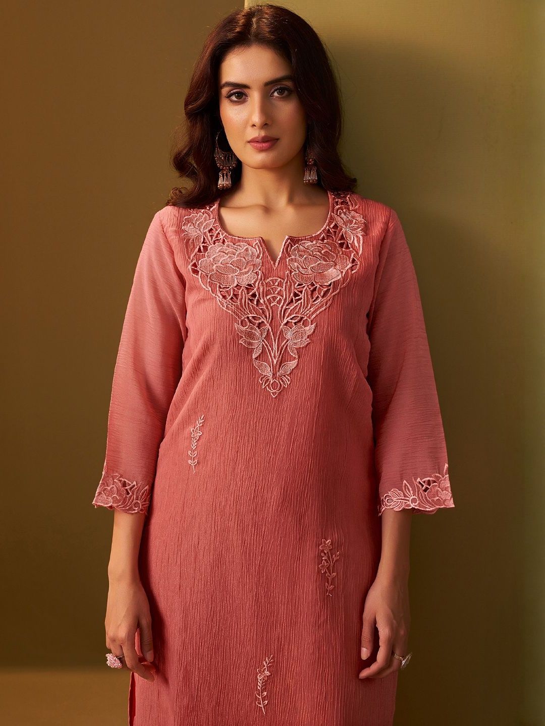 Women Ethnic Motifs Embroidered Kurta with Trousers & Dupatta