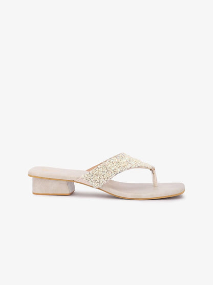 Dhiyona AK Women Embellished T-Strap Flats