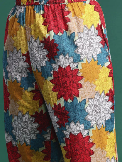 Dhiyona IE Floral Printed Kurta with Trousers & Dupatta