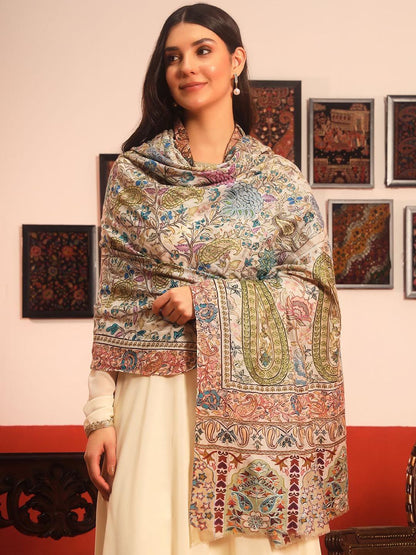 Dhiyona PA Paisley Embroidered Thread Work Shawl