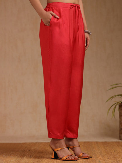 Dhiyona SO Women's Women Floral Printed Regular Zardozi Chanderi Cotton Kurta with Trousers & Dupatta