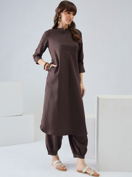 Women Regular Pure Cotton Kurta with Harem Pants
